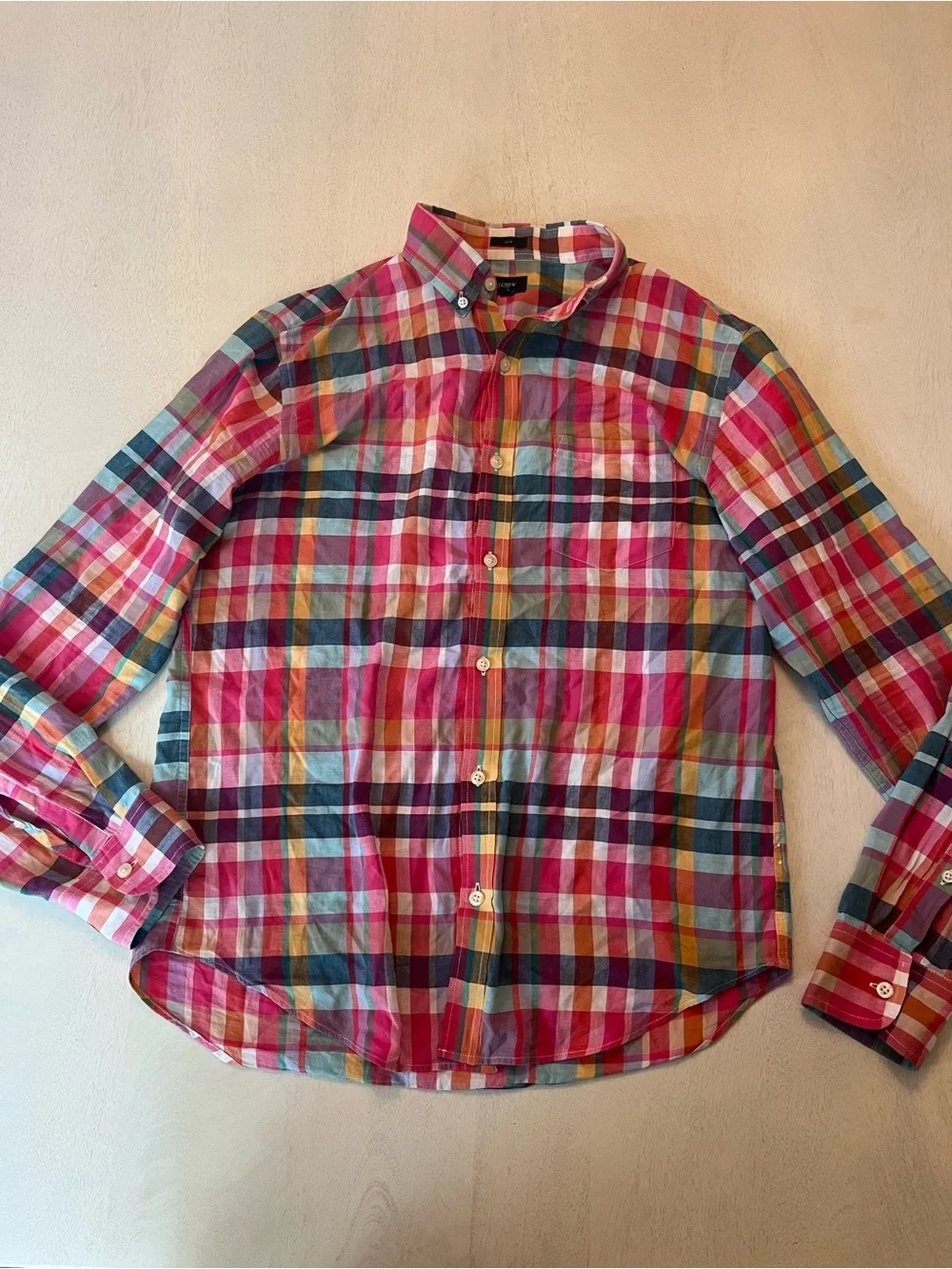 J. Crew Multicolor Plaid Button-Down Shirt